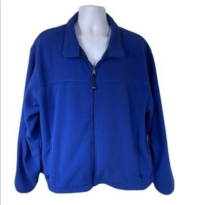 LL Bean Men's full zip fleece jacket XXL blue